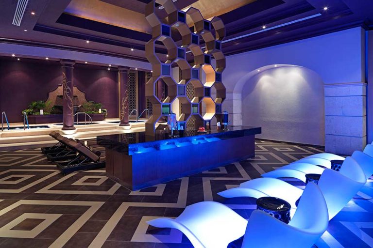 Interior of the hard rock spa