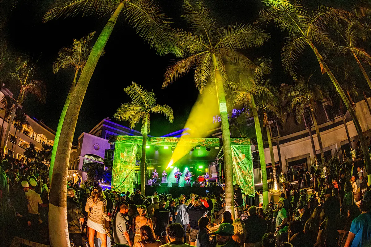Crowd Point of View at the late night Stairway to Heaven Stage.